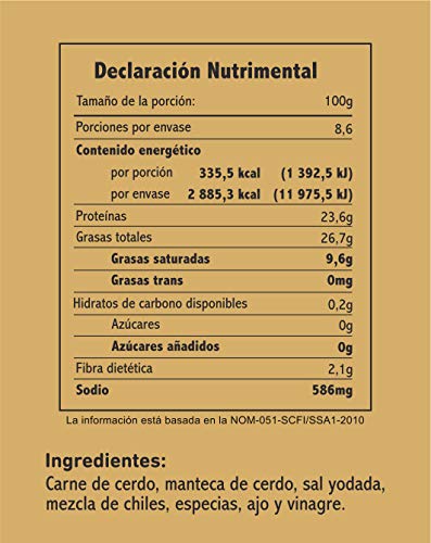Chilorio De Cerdo Chata Delicioso Sabor Sin Conservadores Listo Para Comer 4 pack 860 G. 100% Carne De Cerdo Sabor Casero Sabor Sinaloense