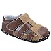 Baby Boys Girls Genuine Leather Soft Bottom Sandals First Walkers Shoes (12.5cm(12-18months), Brown)