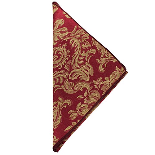 Ultimate Textile -1 Dozen- Miranda 17 x 17-Inch Damask Cloth Napkins Bordeaux - Thumbnail 3