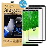 Galaxy Note 9 Screen Protector,Msugar 2-Pack Tempered Glass[HD Clear][Anti-Bubble][9H Hardness][Anti-Scratch] Screen Protector for Samsung Galaxy Note 9-Black