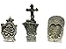 Fiddlehead Fairy Garden Miniature Garden Accessories - 3 Piece Tombstones for Halloween Decor Grave Stones