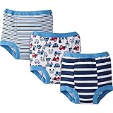 Gerber Baby Toddler Boy Training Pants,Blues, 3-Pack, 2T