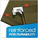 Pendaflex Reinforced Hanging Folders, Legal Size, Standard Green, 1/5 Cut, 25/BX (4153 1/5)