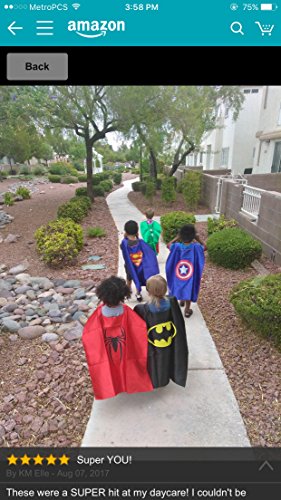 JDProvisions Captain America Blue Kids Cape and Mask Set