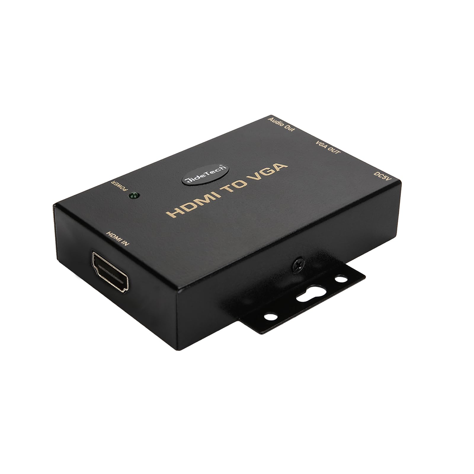 JideTech HDMI to VGA Converter with 3.5mm Audio Supports 1080P for PC Laptop Display Computer Mac Projector
