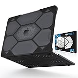 IBENZER Hexpact MacBook Pro 13 Inch Case 2020 2019 2018 2017 2016 A2159 A1989 A1706 A1708, Heavy Duty Protective Hard Shell Case Cover for Apple Mac Pro 13 Touch Bar, Black, HT13CYBK