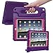 HDE Case for iPad 9.7-inch 2018/2017 Kids Shockproof Bumper Hard Cover Handle Stand w/Built in Screen Protector for New Apple Education iPad 9.7 Inch (6th Gen) / 5th Generation iPad 9.7 Purple Pink
