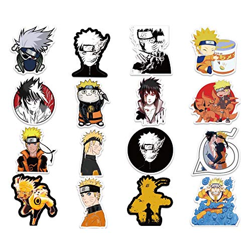 Naruto Laptop Stickers for Kids, 100 Pcs Anime Vinyl Sticker for Water Bottle Nintendo Switch Luggage Skateboard Snowboard Bike Motorcycle Car Bumper, Cute Cartoon Animal Monsters Decal for Children