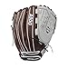 WILSON 2018 Aura Outfield Gloves - Right Hand Throw Ivory/Dark Brown, 12.5