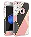SKYLMW iPhone 6 Plus Case iPhone 6s Plus Case [Shock Resistant Series] Three Layers Rugged Heavy Duty Shockproof Hybrid Full-Body Protective Case for iPhone 6 Plus/6s Plus 5.5 inch Marble Rose Gold