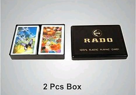 MahavirZone 2pair Rado 100% Plastic Playing Cards
