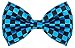 Men's Bowtie - Checkered - Blue & Black