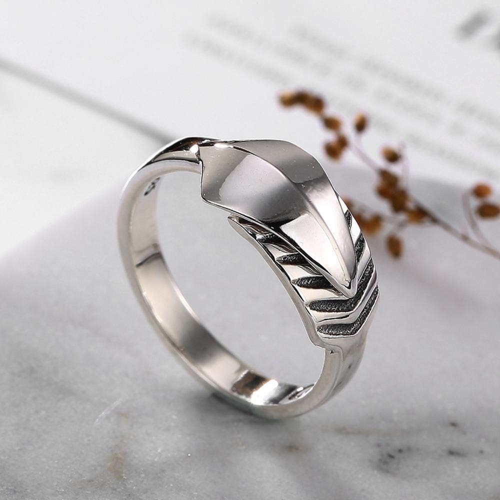 Yarmy S925 Sterling Silver Retro-Silver Glossy Arrow Ring Gift to Dear People, Holiday Gift
