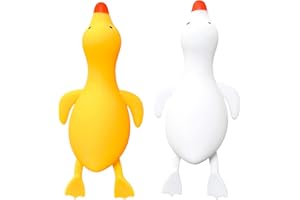 KAWAITE Stretchy Stress Relief Balls (Set of 2) Duck Squeeze Ball Sensory Fidget Toys | Anxiety Relief Animal Dough Balls for Boys, Girls, Kids, Adults | Squishy Stress Balls Squish Toys