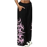 Y2k Wide Leg Baggy Grunge Double Waisted Drawstring Sweatpants Streetwear Women Emo 2000s Star Pants