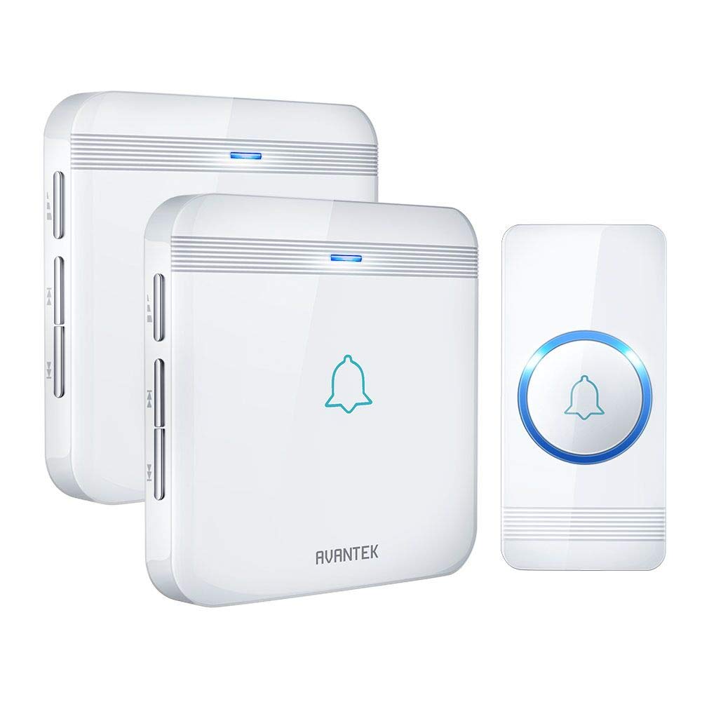 Wireless Doorbell, AVANTEK 1300 Feet Long Range Door Chime, Waterproof