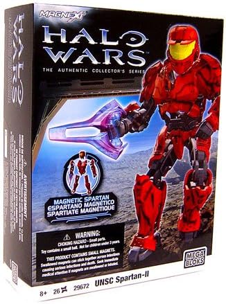 Halo Wars Mega Bloks Magnext Figure UNSC Spartan-II (Red)