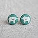 Elephant Fabric Button Earrings