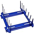 INTBUYING 6 Layers Desktop Screen Printing Squeegee Rack Drying Rack Silk Screen Squeegee Scraper Spatula Steel Holder Organizer Adjustable Blue