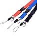 Wisdompro Office Lanyard, 3 Pack 23 inch Quick Release Neck Strap Lanyard with Detachable Buckle, String Loop for Keys, ID Badges, Card Holder, USB Flash Drives, Cell Phones - Black, Blue, Red