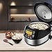 Elechomes LED Touch Control Rice Cooker, 16-in-1 Multi-function Cooker, 10-Cups Uncooked Warmer Cooker with Steam & Rinse Basket, CR502