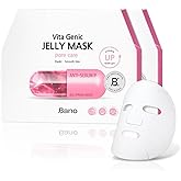 Bano Vita Genic Jelly Face Pore Care Mask 10EA – Hydrating Sheet Mask for Sensitive Skin, Korean Glass Skin Care with Spring Water, Vitamin C and Niacinamide, Sebum Control, Fragrance-Free, Pack of 2