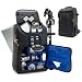 USA GEAR SLR Camera Backpack Case (Blue) - 15.6 inch Laptop Compartment, Padded Custom Dividers, Tripod Holder, Rain Cover, Long-Lasting Durability and Storage Pockets - Compatible with Many DSLRs