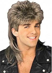 Diy-Wig Stylish Mens Retro 70s 80s Disco Mullet Wig Fancy Party Accessory Cosplay Wig (Blonde)