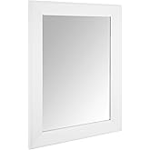 Ruomeng Rectangular Wall Mirror 12" x 16" Beveled Framed Mirror for Bathroom, Bedroom, Entryway, Living Room, White