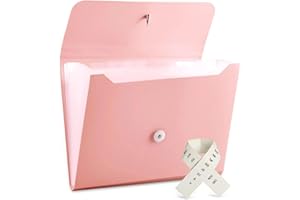 Nicfaec Expanding File Folder with 13 Pockets, 8.2in x 11in, Pink
