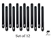 Nail Files 120 240 Grit for Natural Acrylic Poly Nail Gel Nails Double Sided Emery Board Black Washable Professional Set Manicure Tools (12 Pack) by JPACO