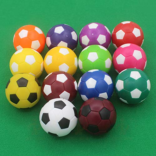 Foosball, Mini Soccer Ball, Foosball Balls 12 PCS 32mm Mini Table Football Ball Change of Foosball Balls in 6 Soccer Ball Football Game Replacement for Children Kids Adult