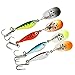 JOHNCOO Spinner Bait Metal Spoon Hard Fishing Lure Bass Lure Mixed Color Pack of 4