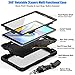SEYMAC stock Samsung Galaxy Tab A 10.5 T590/T595/T597 Case, Three Layer Hybrid Drop Protection Case with [360 Rotating Stand] Hand Strap &[Stylus Pencil Holder] for Samsung Galaxy Tab A 10.5 (Black)