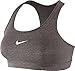 Nike Women's Victory Compression Sports Bra, Carbon Heather/Black, Large