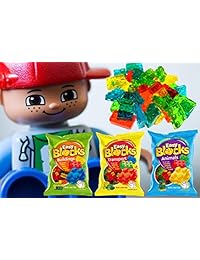 Bloques de goma (24 unidades de transporte) como gomitas blandas para masticar, construyo 'Em & Eat "Em. Grasa y lácteos gratis I 3 guantes incluidos I