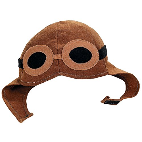 Felt Aviator Hat Costume Accessory with Goggles Design