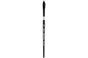Silver Brush Limited 3009S-3/8 Black Velvet Oval Wash Paintbrush for Watercolor, Gouache, Inks, & Dyes, Size 3/8 Inch, Short Handle