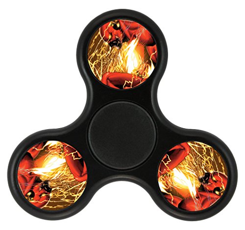 MR.Y Tri-Hands Fidget Spinner Toy helps focus, minimize stress, and reduce anxiety and boredom in ADHD(The Flash Logo Black)