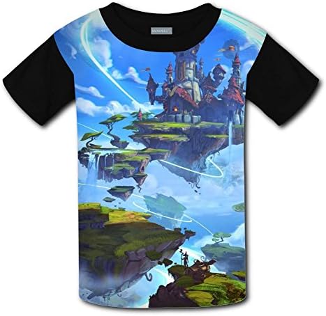 Yangjio Tshirt Sky Castle 3D Print L Short Sleeve For Kids