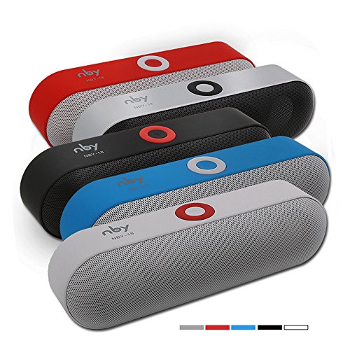 Huangou Portable Wireless Bluetooth Speaker,3D Stereo Super Bass Speakers Sound System (Red, 190mm×55mm×60m)
