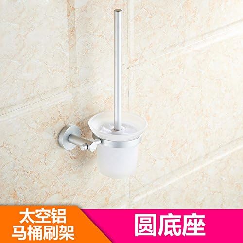 SAEJJ-Toilet Cup Holder Toilet Brush Kit Space Aluminum Toilet Toilet Dustbin Toilet Brush Head E