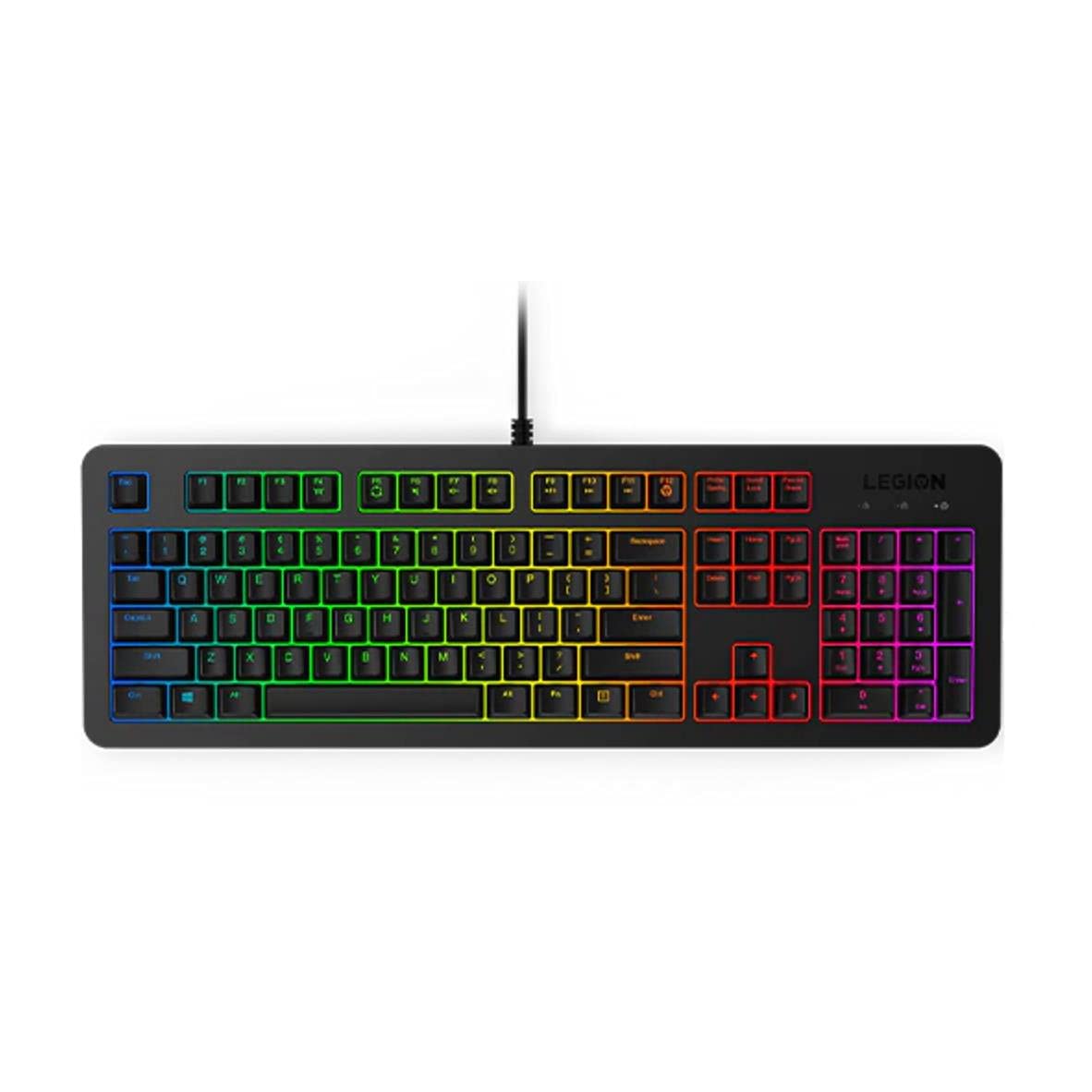 Lenovo Legion K300 RGB Gaming Keyboard | 5-Zone RGB Illumination | QWERTY UK layout | Anti-Ghosting Membrane Switches | Wired 1.8m USB 2.0 cable | Designed for PC and Console Gamers