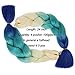 GX Beauty 4Pcs/Lot Ombre Jumbo Braiding HaiBraid Hair Extensions 24 Inch Synthetic Crochet Braids Hair for Women(White/Lake Blue/Royal Blue)