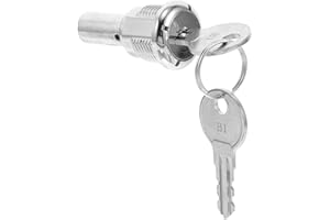 DOITOOL Gumball Machine Lock : 1 Set of Vending Machine Lock and Key Tubular Key Set Safe Replacement, Secure Metal Assembly, Candy Dispenser, Vending Equipment Silver, 2.63 X 0.86 Inch