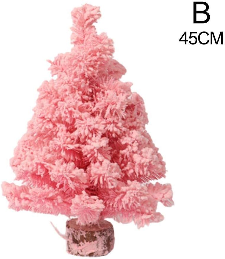 LINKLANK Mini Christmas Trees,Mini Pink Miniature Sisal Bottle Brush Flocked Snow Christmas Trees Home Table Top Decoration For Christmas Home Party Decoration