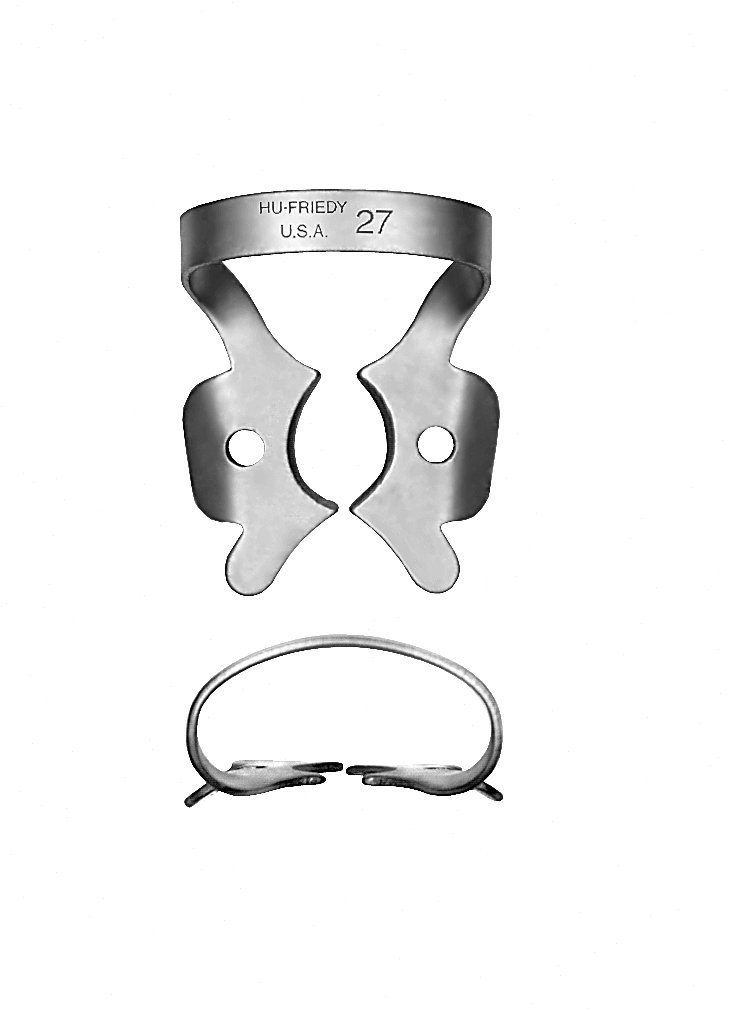 HuFriedy RDCM27 27 Rubber Dam Clamp, Satin Steel