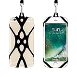 Remeel Phone Lanyard Strap with Universal Silicone Case Holder for iPhone 7 iPhone 7plus iPhone 6 iPhone 6s and Even All Size Smartphone (Black)