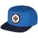 NHL Winnipeg Jets Men's Face-Off Flat Brim Snapback Hat, One Size, Navy