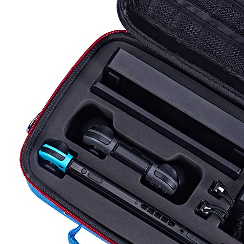Travel Carrying Case Compatible With Nintendo Switch System,Cute and Deluxe,Protective Hard Shell Carry Bag for Mario Fans Console & Accessories - Thumbnail 3